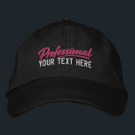 Professional Personalized Add Your Own Text  刺繍入りキャップ<br><div class="desc">Professional Personalized Add Your Own Text embroidered cap from Ricaso - Show off your business, your sense of humor and more. Simple, bold typography delivers the message instantly. This clean, text-focused style keeps the design modern and versatile while letting you change the text to suit your needs. It’s a unique...</div>