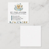 Professional Pet Groomer Square Business Card  スクエア名刺 (正面/裏面)