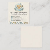 Professional Pet Groomer Square Business Card  スクエア名刺 (正面/裏面)