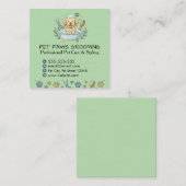 Professional Pet Groomer Square Business Card スクエア名刺 (正面/裏面)