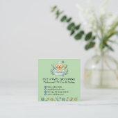 Professional Pet Groomer Square Business Card スクエア名刺 (スタンド正面)