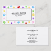 Professional Pet Grooming & Animal Care 名刺 (正面/裏面)