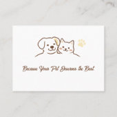 Professional Pet Grooming Custom Business Card  名刺 (裏面)