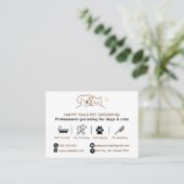 Professional Pet Grooming Custom Business Card  名刺 (スタンド正面)