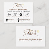 Professional Pet Grooming Custom Business Card  名刺 (正面/裏面)