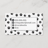Professional Pet Sitter Business Card 名刺 (裏面)