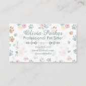Professional Pet Sitter Customizable Business Card 名刺 (正面)