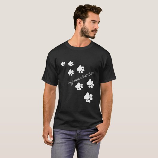 Professional Pet Sitter Paws Tシャツ (正面フル)