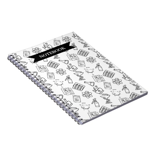 Professional Pharmacy Icon Pattern Notebook ノートブック (右側)