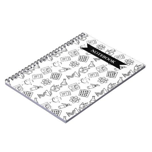 Professional Pharmacy Icon Pattern Notebook ノートブック (左側)