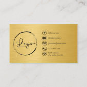 Professional Photo Gold QR Code Social Media 名刺 (裏面)