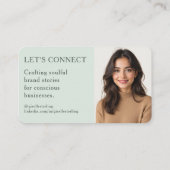 Professional Photo Logo Sage Green 名刺 (裏面)