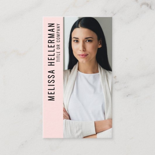 Professional Photo Logo Vertical Pink 名刺 (正面)