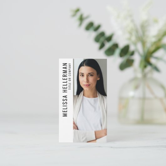 Professional Photo QR Code Company Logo Vertical 名刺 (スタンド正面)