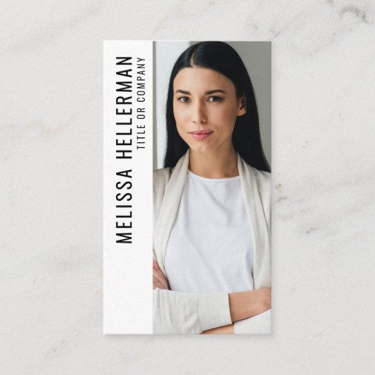 Professional Photo QR Code Company Logo Vertical 名刺 (正面)