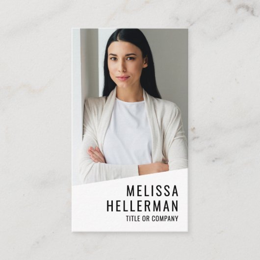 Professional Photo QR Code Company Logo Vertical 名刺 (正面)