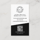 Professional Photo QR Code Company Logo Vertical 名刺 (裏面)