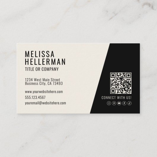 Professional Photo QR Code Company Your Logo 名刺 (裏面)