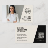 Professional Photo QR Code Company Your Logo 名刺 (正面/裏面)