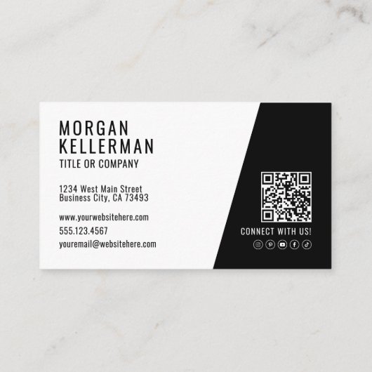 Professional Photo QR Code Company Your Logo 名刺 (裏面)