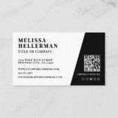 Professional Photo QR Code Company Your Logo 名刺 (裏面)