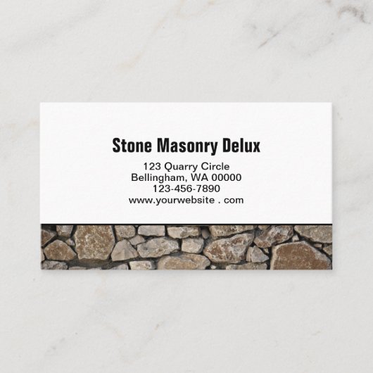 Professional Photo QR Code Stone Wall 名刺 (正面)