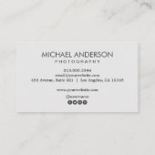 Professional Photographer camera logo Photography  名刺 (裏面)