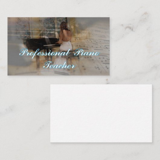 Professional  Piano Teacher  名刺 (正面/裏面)