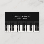 Professional Piano Teacher QR Code & Social Media 名刺 (正面)