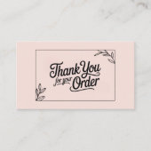 Professional Pink Small Business Thank You 名刺 (正面)