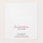 Professional Pink White Manager Consultant Chief 名刺 (外部フラット)