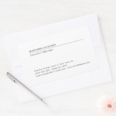 Professional plain minimalist modern matte paper 長方形シール (封筒)