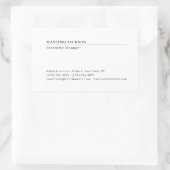 Professional plain minimalist modern matte paper 長方形シール (バッグ)