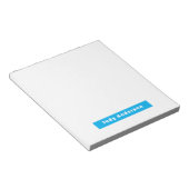 Professional Plain Modern Elegant Name Blue White ノートパッド (アングル)
