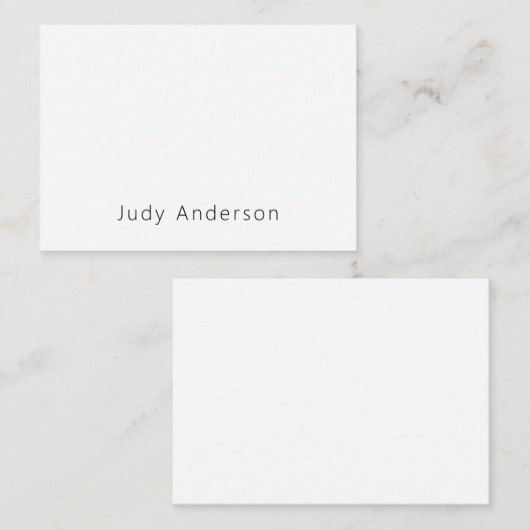 Professional Plain Modern Elegant Your Name ノートカード (正面/裏面)