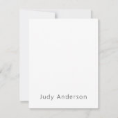 Professional Plain Modern Elegant Your Name ノートカード (正面)