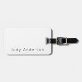 Professional Plain Modern Elegant Your Name ラゲッジタグ (正面横)