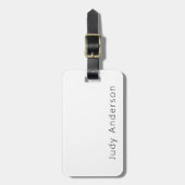 Professional Plain Modern Elegant Your Name ラゲッジタグ (正面縦)