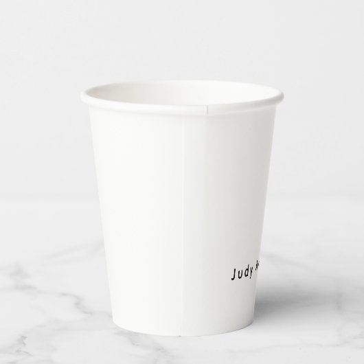 Professional Plain Modern Elegant Your Name 紙コップ (右)