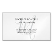 Professional Plain Modern Minimalist Monogrammed マグネット名刺 (正面)