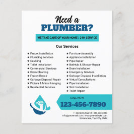Professional Plumbing Service Business Logo チラシ