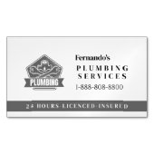 Professional Plumbing Service Business Logo マグネット名刺 (正面)