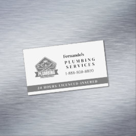 Professional Plumbing Service Business Logo マグネット名刺