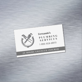 Professional Plumbing Service Business Logo マグネット名刺