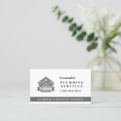 Professional Plumbing Service Business Logo 名刺 (スタンド正面)