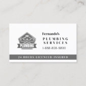 Professional Plumbing Service Business Logo 名刺 (正面)