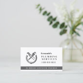 Professional Plumbing Service Business Logo 名刺 (スタンド正面)