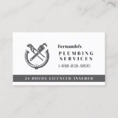 Professional Plumbing Service Business Logo 名刺 (正面)