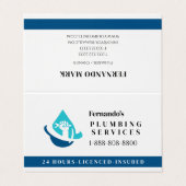 Professional Plumbing Service Business Logo 名刺 (外部フラット)