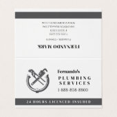 Professional Plumbing Service Business Logo 名刺 (外部フラット)
